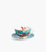 Paeonia Blush Teacup and Saucer Green - Roomours