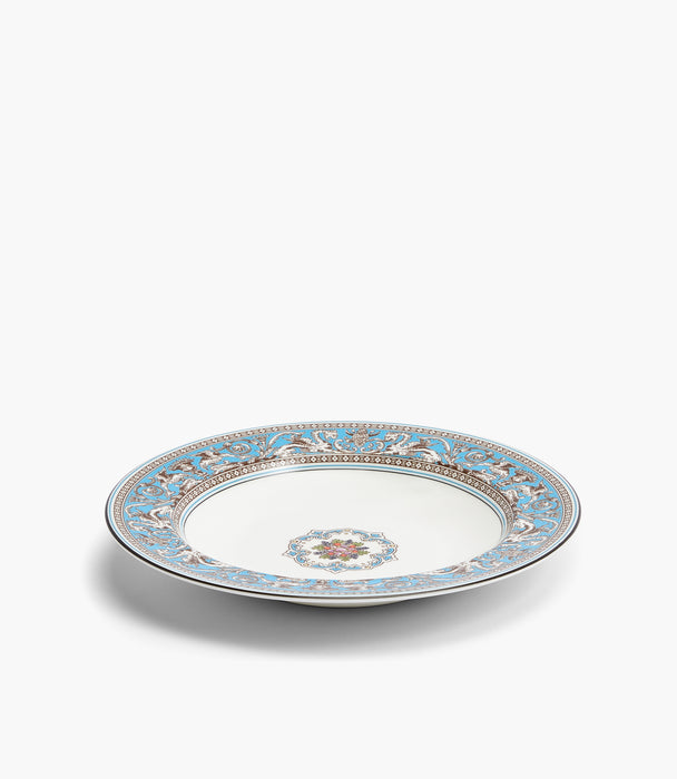 Florentine Turquoise Rim Soup 23cm