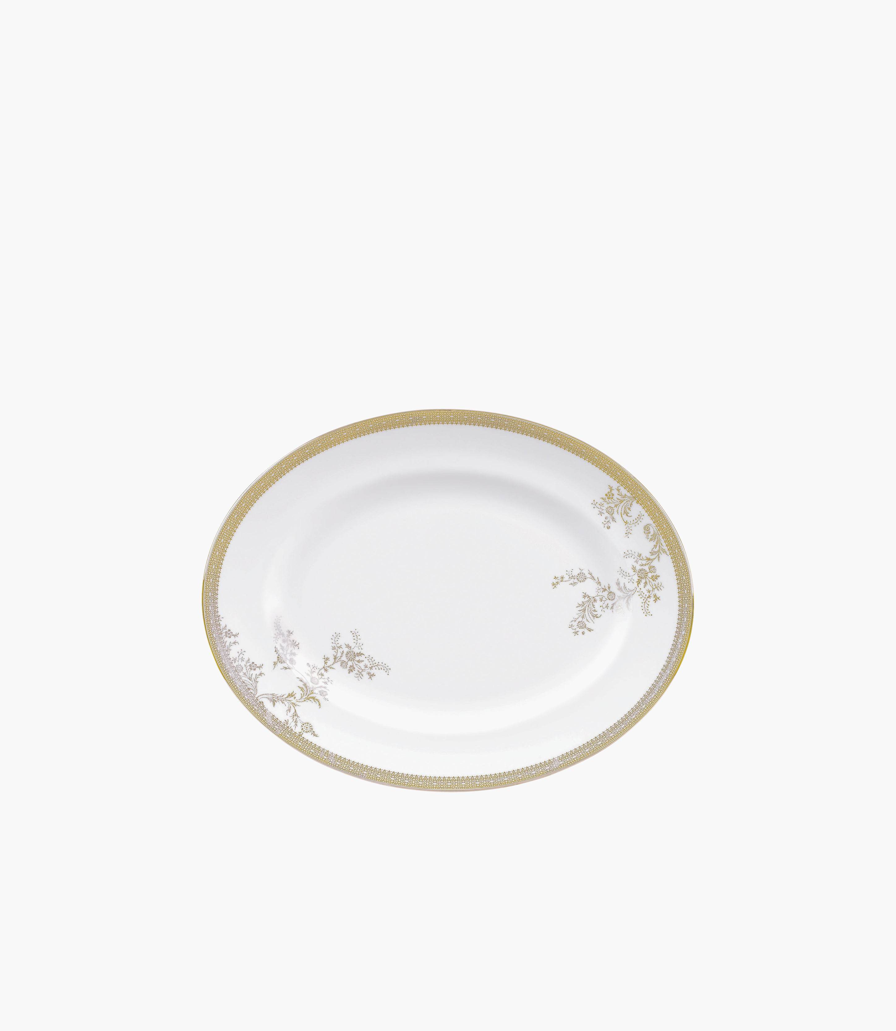 Vera Wang Lace Gold Oval Platter 35cm
