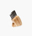 Knife Block 5 Pcs Stainless Steel & Wood Black - Roomours