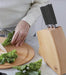 Knife Block 5 Pcs Stainless Steel & Wood Black - Roomours