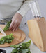 Knife Block 6 Pcs Stainless Steel & Wood Black - Roomours