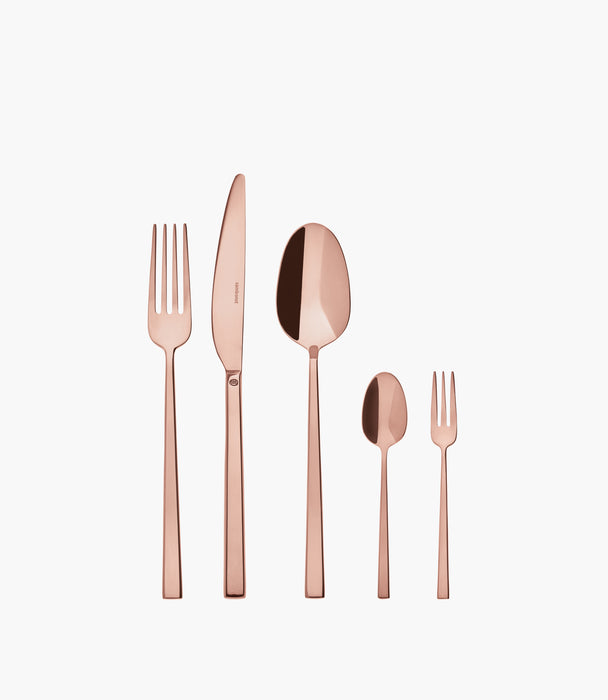 Rock Pvd Copper Cutlery Set 60 pcs