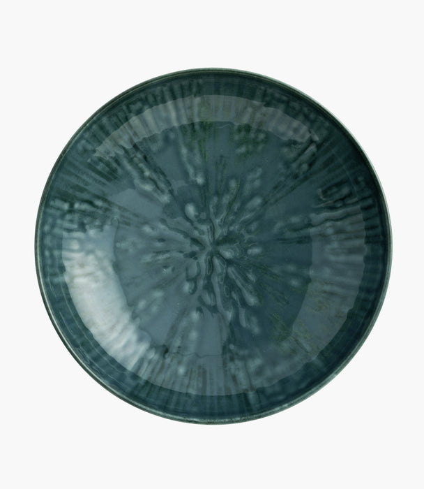 Fusion Deep Plate Porcelain Blue 22cm