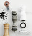 Pepper Mill Wood White Matt 20.5cm - Roomours