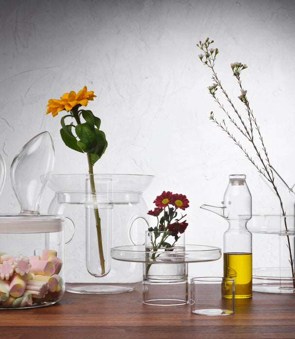 قارورة زيت بينوليو زجاجية شفافة مع غطاء - 250 مل