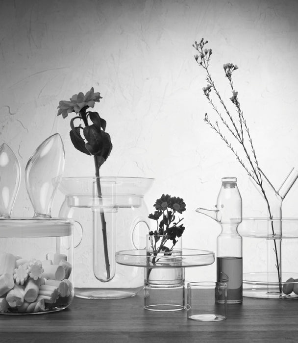 قارورة زيت بينوليو زجاجية شفافة مع غطاء - 250 مل