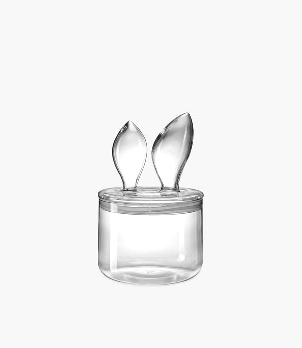 برطمان باني زجاجي شفاف مع غطاء - 2.5 لتر