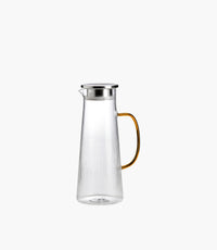 Narciso Borosilicate Amber Lid Glass Pleated Jug 1.6L