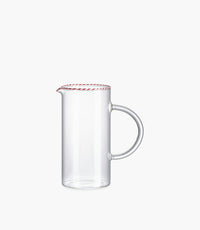 Sweet Borosilicate Carafe Clear with Red/White Rim