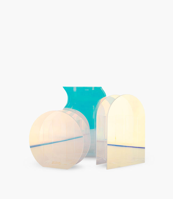 Oliver Iridescent Small Vase - Clear - Roomours