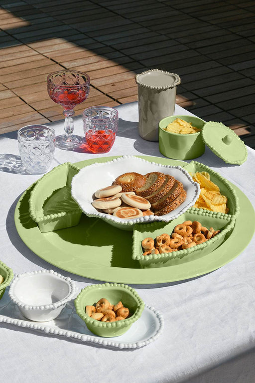 Joke Table & Kitchen Melamine Appetizer 5 Pcs Dishes - Sage - Roomours