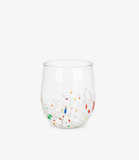 Piazza Carmen Transparent S/6 Glass With White Flame and Fla