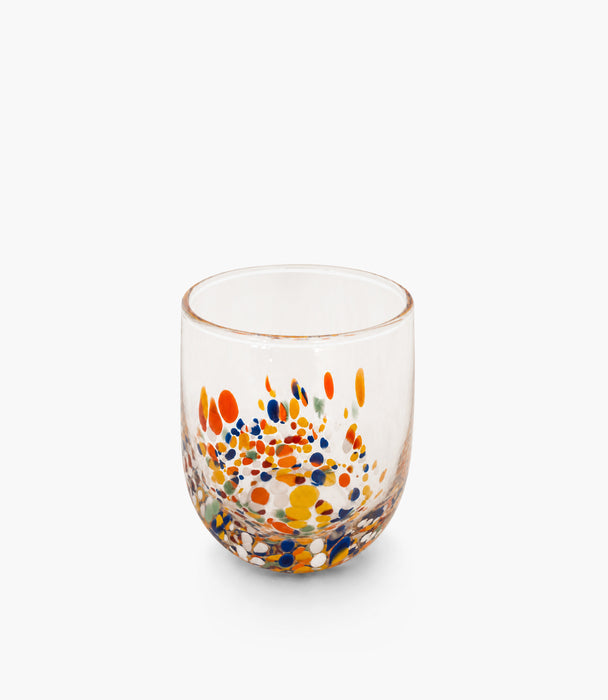 Piazza Carmen Transparent S/6 Glass Harlequin Flame