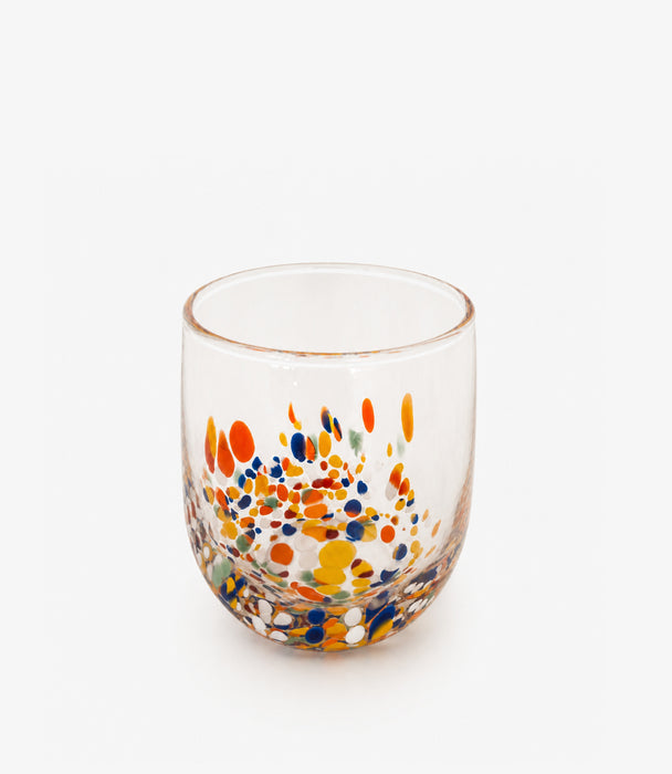 Piazza Carmen Transparent S/6 Glass Harlequin Flame