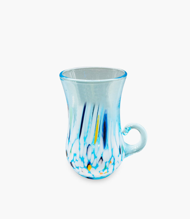 Elenoire Turkish S/6 Mug Light Blue Handle/Flame White and S