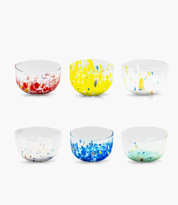 Elenoire Cup Carmen Flame W/Color Flakes S/6