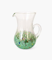 Elenoire Jug Carmen Ø11 H20 Trasp Green Flame W/Color Flakes