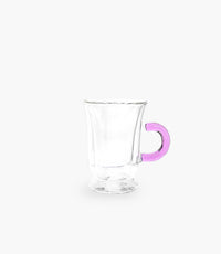 Clear Handle Pink Tea Cup S/2 100mL - Roomours