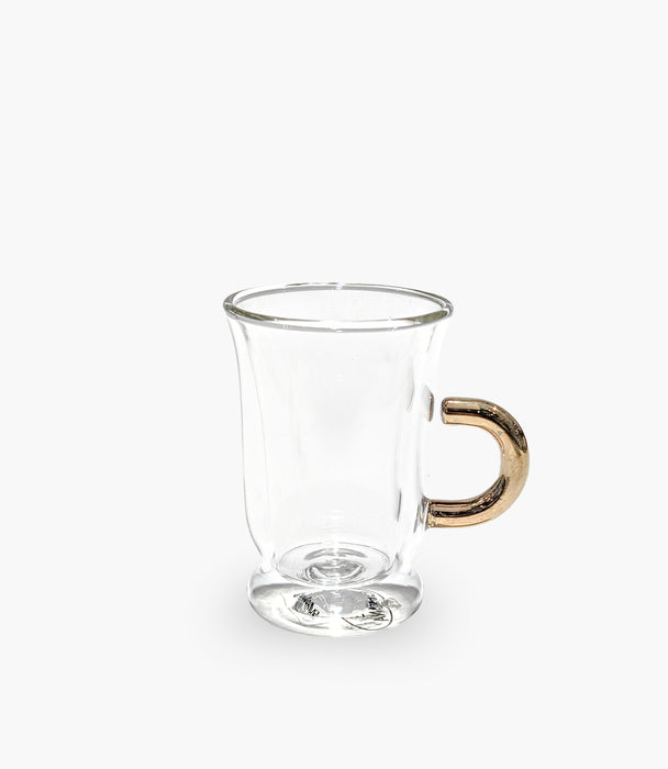 Clear Handle Yellow Tea Cup S/2 100mL