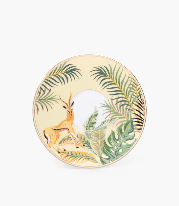 Leopard Coffee Cup W/Saucer 220mL Yellow