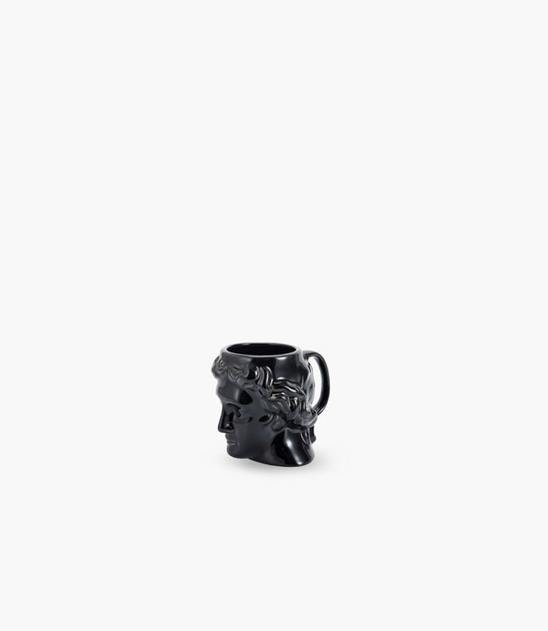 Roman Head Ceramic Mug Black 580mL