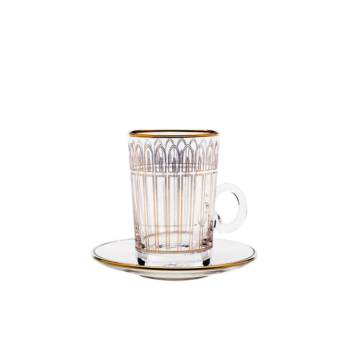 Bonton Gold S/6 Tea Cup W/Saucer for 120Ml