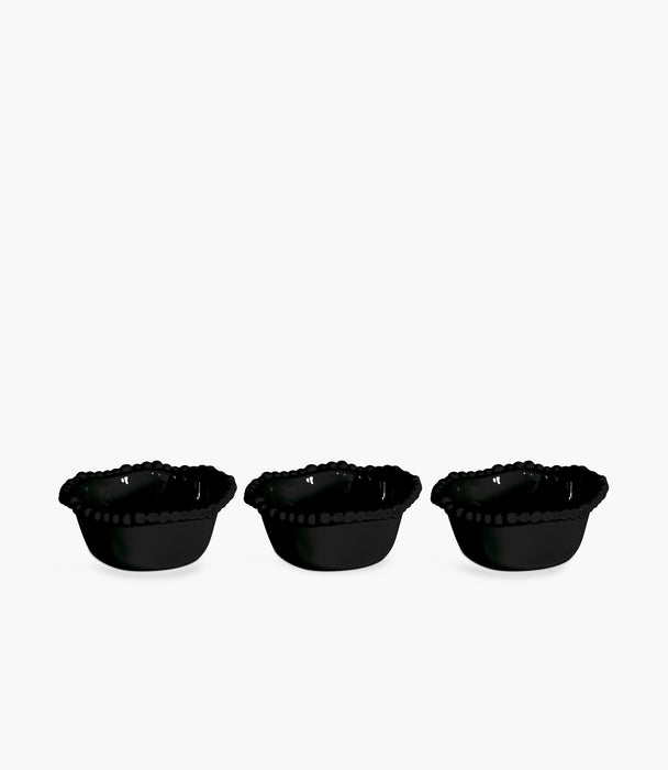 Joke Table & Kitchen Melamine Set 3 Small Bowls - Black