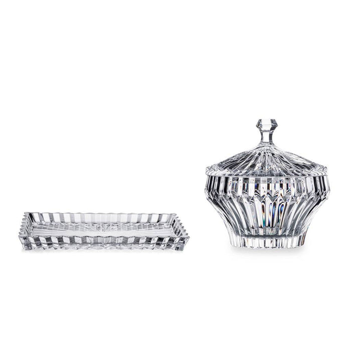 Crown Jewel Bowl with Lid & Rectangular Plate – 19x35 cm - Roomours