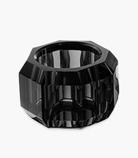 Kiyara Crystal Glass Napkin Ring Grey S/4