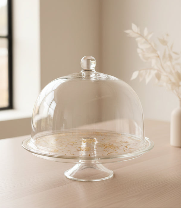 Celestial Footed plate and Dome 24cm