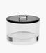 Kiyara Crystal Glass Jar Round Clear/Black 12x12x8.6cm - Roomours