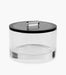 Kiyara Crystal Glass Jar Round Clear/ Black 10x10x8.6cm - Roomours