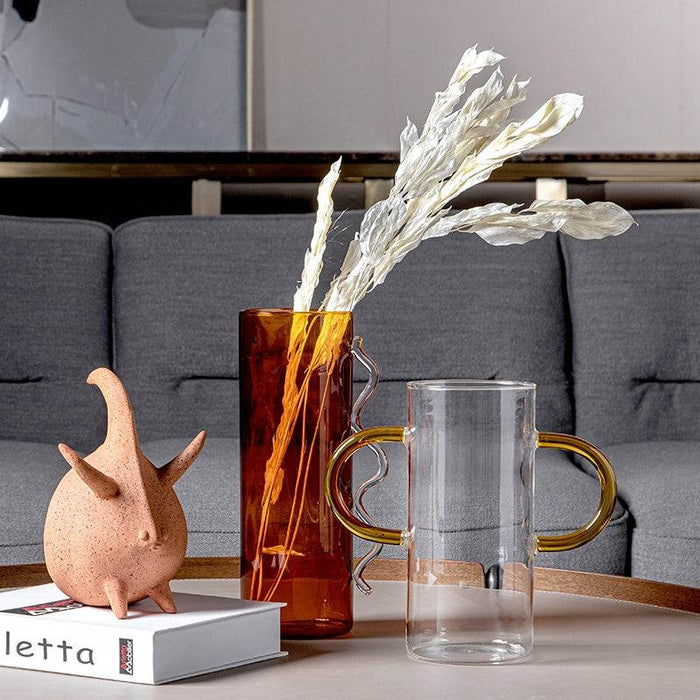 Oliver Glass Vase - Clear - Roomours