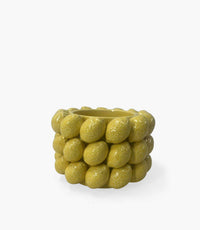S-Yellow Pot With Lemon Dolomite 15*15*10.3cm