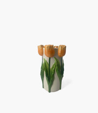 M-Vase With Tulip Dolomite 18*16*27.7cm