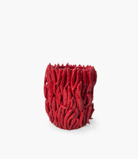 L-Red Pot With Chilies Dolomite 26*26*29.8cm