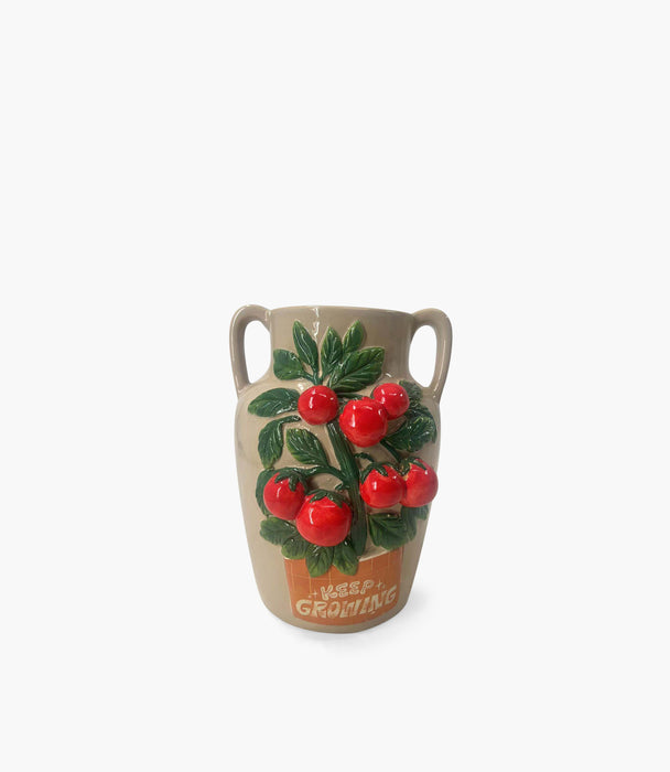 Tomato Dolomite Grey Vase L 24.5*22.5*29.8cm