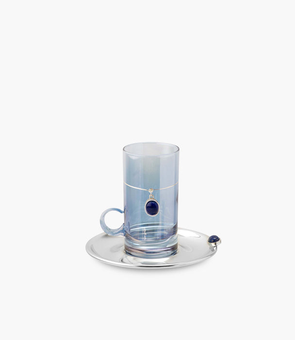 Eleia Tea Cup In Blue, Set of 6