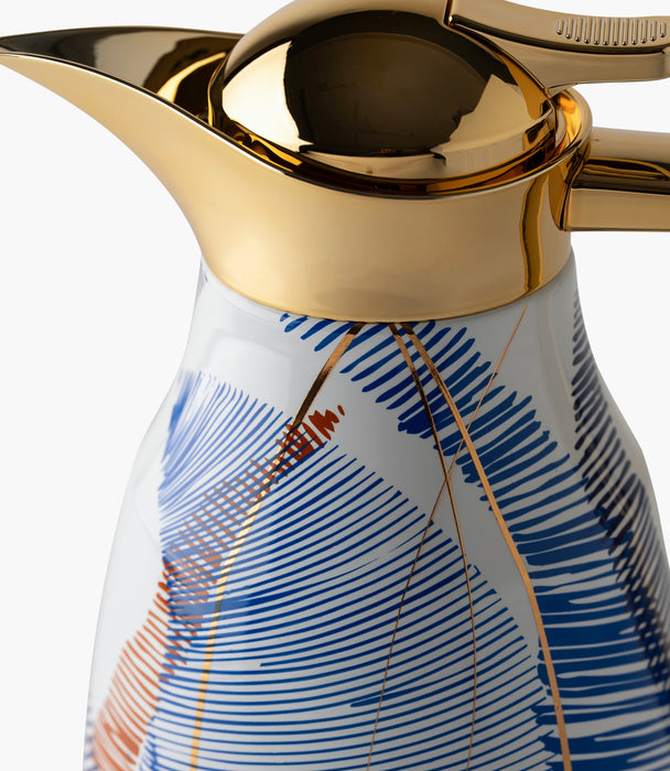 ترمس شرق ستانلس بنقوش ملونة - 0.75 لتر