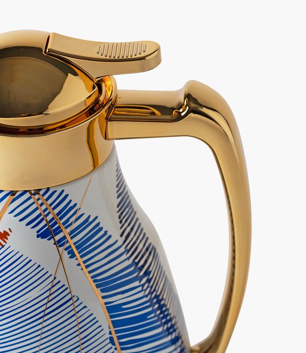 ترمس شرق ستانلس بنقوش ملونة - 0.75 لتر