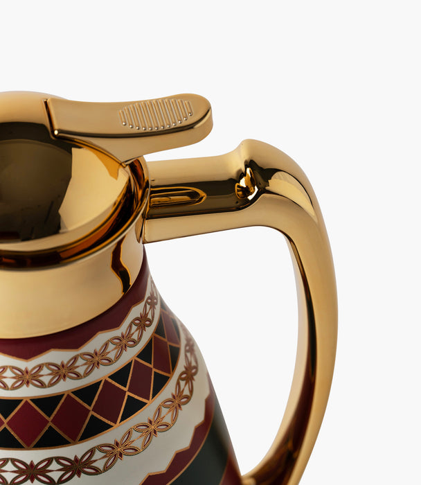 ترمس واسيم ستانلس ستيل بزخارف هندسية كلاسيكية - 0.75 لتر