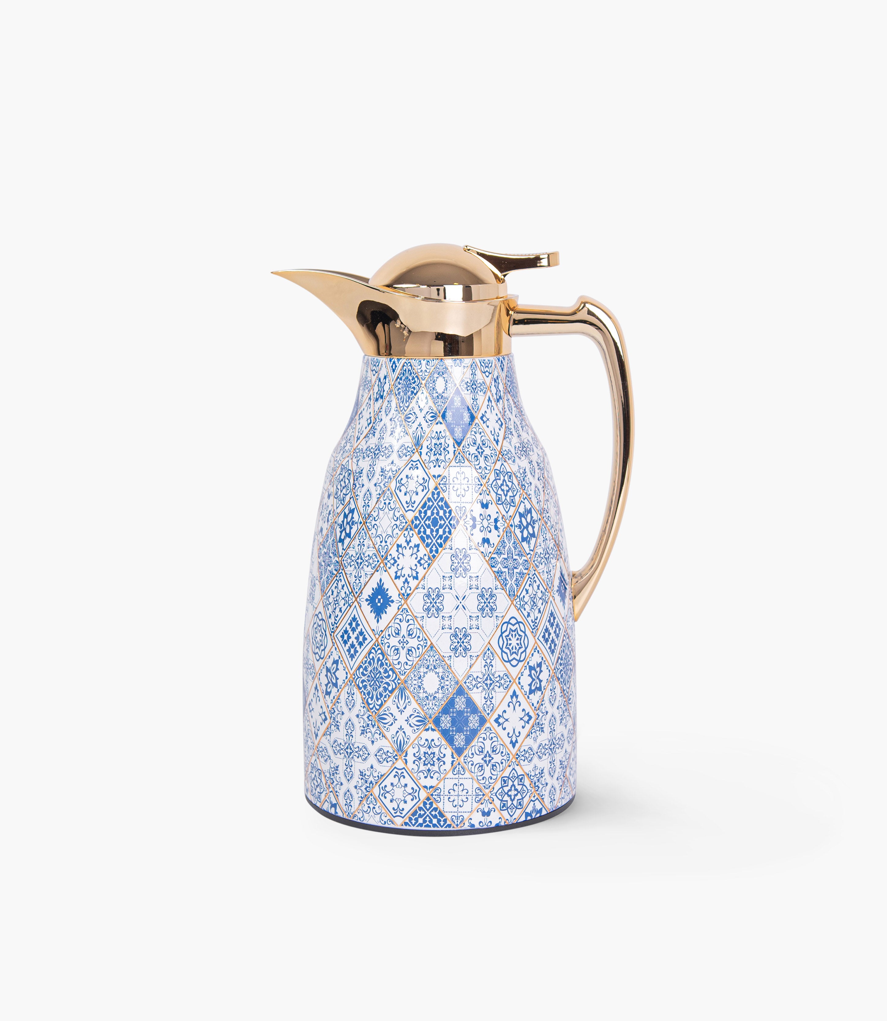 Blue 1l Thermos Blue Gold