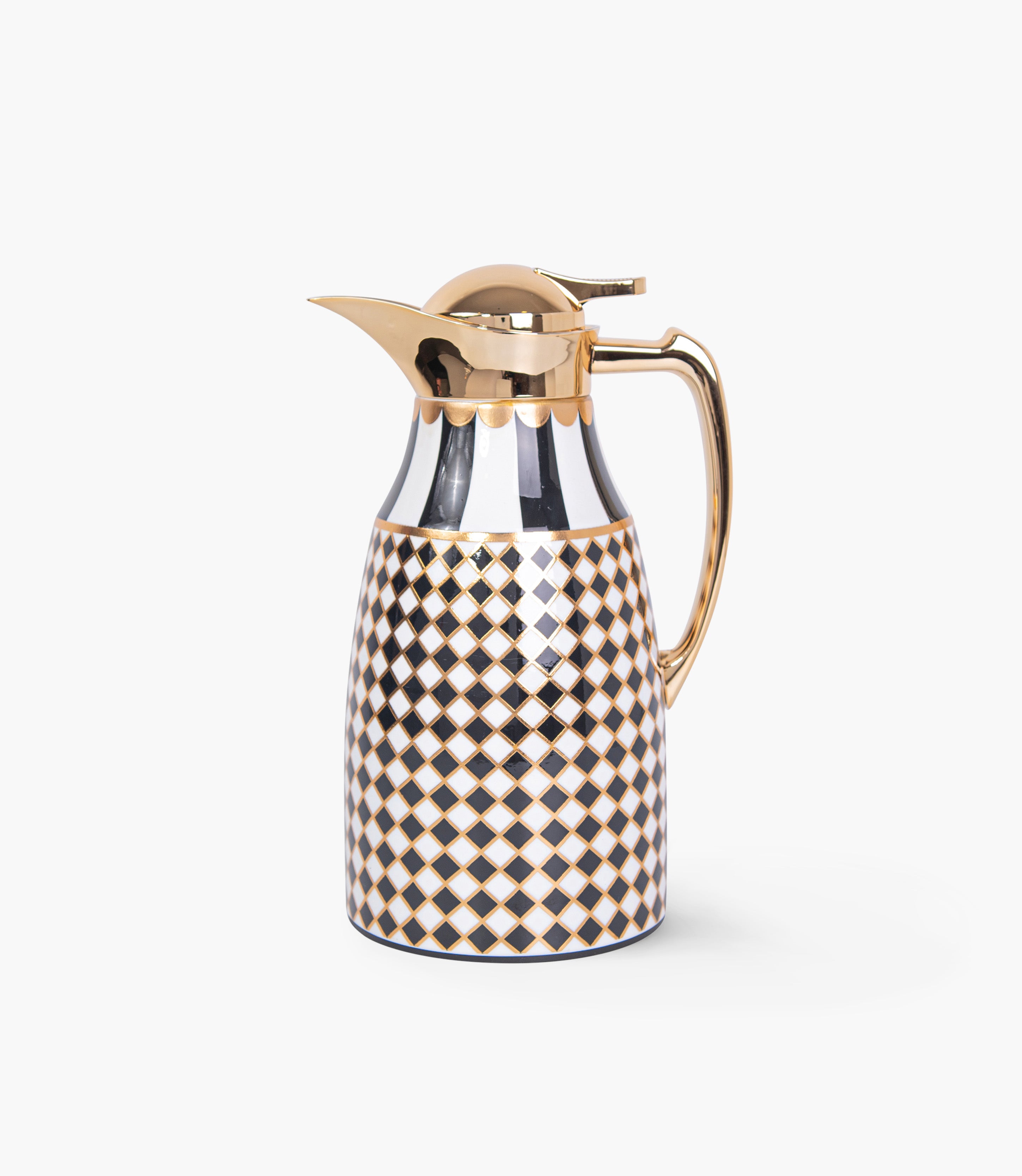 Circus 1L Thermos Black & White/Gold