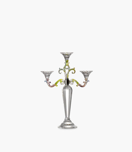 Canvas Candelabras Crystal 3 Arms 39x39x54cm - Roomours