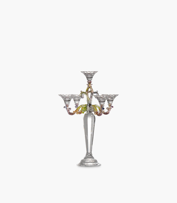 Canvas Candelabras Crystal 5 Arms 39x39x54cm - Roomours