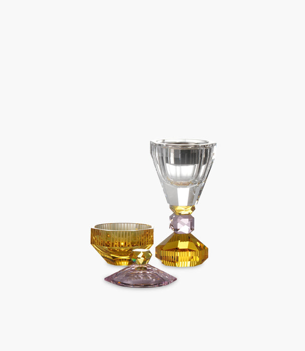 Canvas Candy Jar Crystal Amber 10x10x10.5cm - Roomours