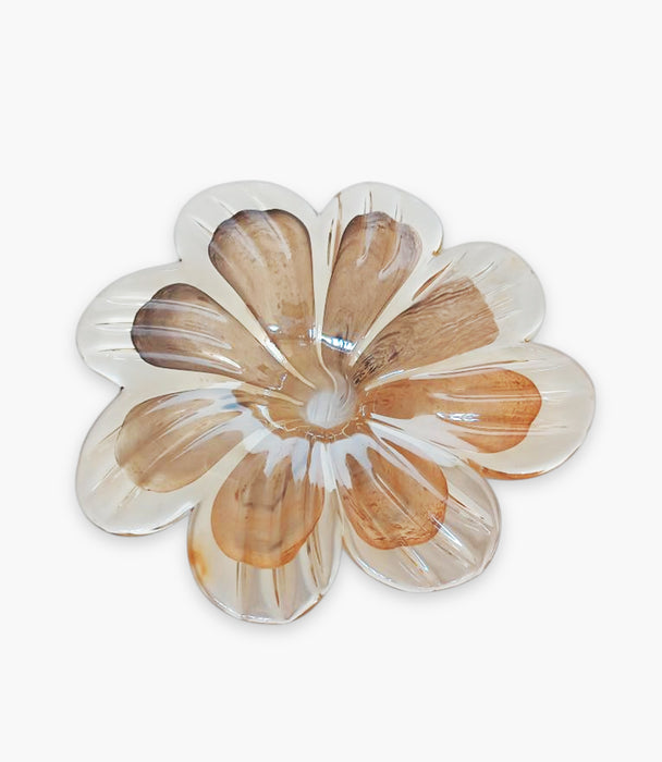 Deserto Seated Dia15 H13 Flower 8 Petals Round Brown Rust Hone
