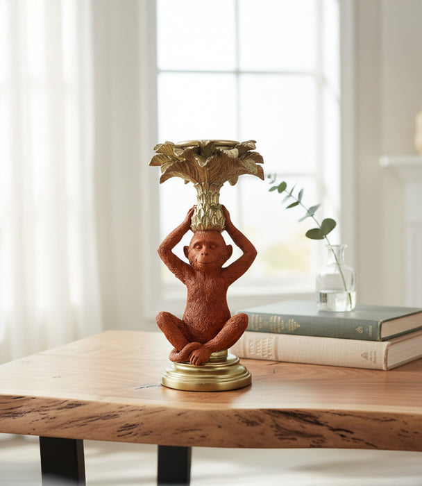 Magic World Monkey Candle Holder 14.2*14*28cm