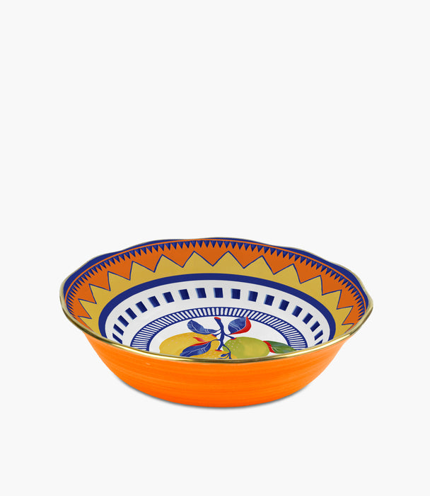 وعاء دولتشي فيتا بورسلين ملوّن برسمة ليمون